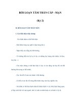 RỐI LOẠN TÂM THẦN CẤP - MẠN (Kỳ 2) pdf