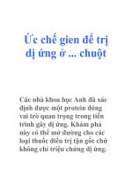 Ức chế gien để trị dị ứng ở ... chuột potx