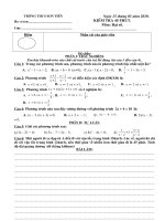 Đề và ĐA Kiem Tra 1 tiet So 1 HKII Chuong III
