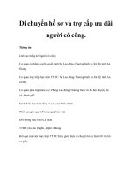 Di chuyển hồ sơ và trợ cấp ưu đãi người có công pot