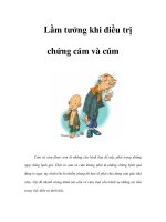 Lầm tưởng khi điều trị chứng cảm và cúm potx