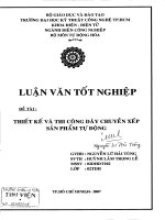 Thiết kế và thi công dây chuyền xếp sản phẩm tự động