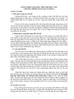 Lồng ghép giáo dục môi trường vào chương triùnh giảng dạy lớp 4, 5