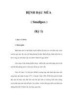 BỆNH ĐẬU MÙA ( Smallpox ) (Kỳ 1) ppt