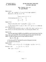 Đề Thi HSG Toán 12 Đợt I - THPT Nam Đàn 2 - Nghệ An [2009 - 2010] potx