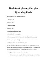 Tìm hiểu về phương thức giao dịch chứng khoán potx