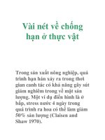 Vài nét về chống hạn ở thực vật ppt