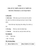 TOÁN CHIA SỐ TỰ NHIÊN CHO SỐ TỰ NHIÊN MÀ THƯƠNG TÌM ĐƯỢC LÀ SỐ THẬP PHÂN docx