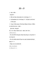 Giáo án Toán lớp 2 - 33 – 5 potx