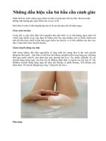 Những dấu hiệu xấu bà bầu cần cảnh giác doc