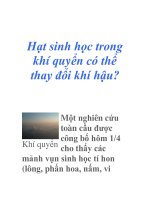 Hạt sinh học trong khí quyển có thể thay đổi khí hậu? pdf