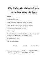 Cấp Chứng chỉ hành nghề kiến trúc sư hoạt động xây dựng pot