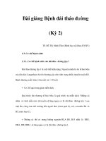 Bài giảng Bệnh đái tháo đường (Kỳ 2) pptx