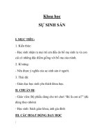 Khoa học SỰ SINH SẢN pptx