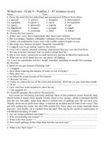 Written test - Grate 9 - Number 3 - 45 minute ( even)