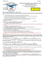 đề thi thử đại học môn sinh học 2014 trường nguyễn khuyến