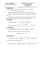 Thi thử ĐH Toán lần 1 - 2009 THPT Bình Giang ppsx