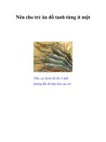 Nên cho trẻ ăn đồ tanh từng ít một pdf