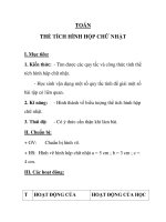 TOÁN THỂ TÍCH HÌNH HỘP CHỮ NHẬT pptx