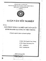 Giải pháp nâng cao hiệu quả sản xuất kinh doanh tại công ty dệt Việt Thắng