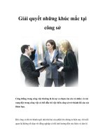 Giải quyết những khúc mắc tại công sở pptx