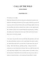 LUYỆN ĐỌC TIẾNG ANH QUA CÁC TÁC PHẨM VĂN HỌC –CALL OF THE WILD JACK LONDON CHAPTER 6 (P1) pptx