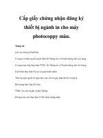Cấp giấy chứng nhận đăng ký thiết bị ngành in cho máy photocoppy màu. pdf