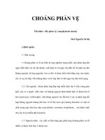 CHOÁNG PHẢN VỆ Tên khác : Sốc phản vệ ( anaphylactic shock) pps