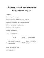 Cấp chứng chỉ hành nghề xông hơi khử trùng bảo quản nông sản. ppsx