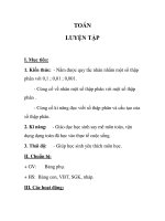 TOÁN LUYỆN TẬP tuần 12 (tt) pps