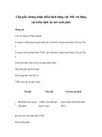 Cấp giấy chứng nhận kiểm dịch động vật. Đối với động vật kiểm dịch tại nơi xuất phát doc