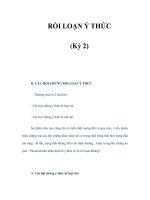 RỐI LOẠN Ý THỨC (Kỳ 2) potx