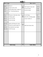 PHÂN PHỐI CHƯƠNG TRÌNH THÊU KHÔI 11