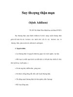 Suy thượng thận mạn (bệnh Addison) ppt