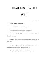 KHÁM BỆNH DA LIỄU (Kỳ 1) ppt
