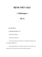 BỆNH THỦY ĐẬU ( Chickenpox ) (Kỳ 2) pps