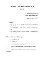 BÀI GIẢNG CẤP CỨU Y TẾ TRONG THẢM HỌA (Kỳ 1) pot