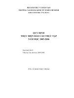 QUY ĐỊNH THỰC HIỆN BÁO CÁO THỰC TẬP ppsx