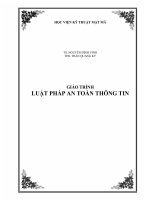 giáo trình luật pháp an toàn thông tin