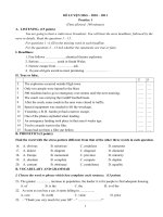 Đề luyện thi đại học môn Tiếng Anh ppsx