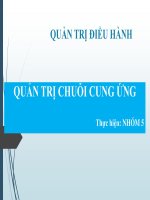 thuyết trình quản trị điều hành quản trị chuỗi cung ứng