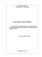 hương pháp khai thác và sử dụng kênh hình trong dạy học sinh học và một số hình ảnh, sơ đồ trong chương di truyền  biến dị
