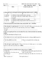 ĐỀ THI GIỮA HỌC KÌ II MÔN TIẾNG VIỆT 4 (PHẦN NGỮ PHÁP)