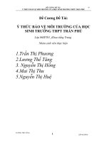 giao duc hoc y thuc cua hoc sinh ve moi truong