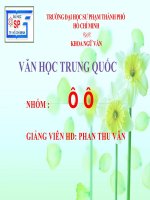 thuyết trình văn học trung quốc