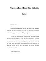 Phương pháp khám thận tiết niệu (Kỳ 2) pptx