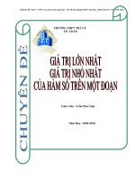chuyen de GTLN-GTNN cua ham so