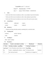 Giáo án Anh văn lớp 11 - Unit 9 - Period 74 potx