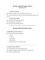 Đề thi nghề PT (làm vườn)