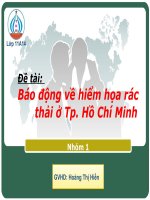 Đề tài: Báo động về hiểm họa rác thải ở Tp. Hồ Chí Minh